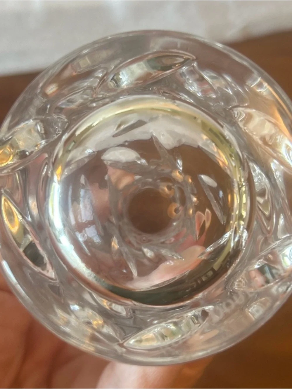 Royal Doulton Finest English Cut Crystal Bud Vase 9” x 2” marked